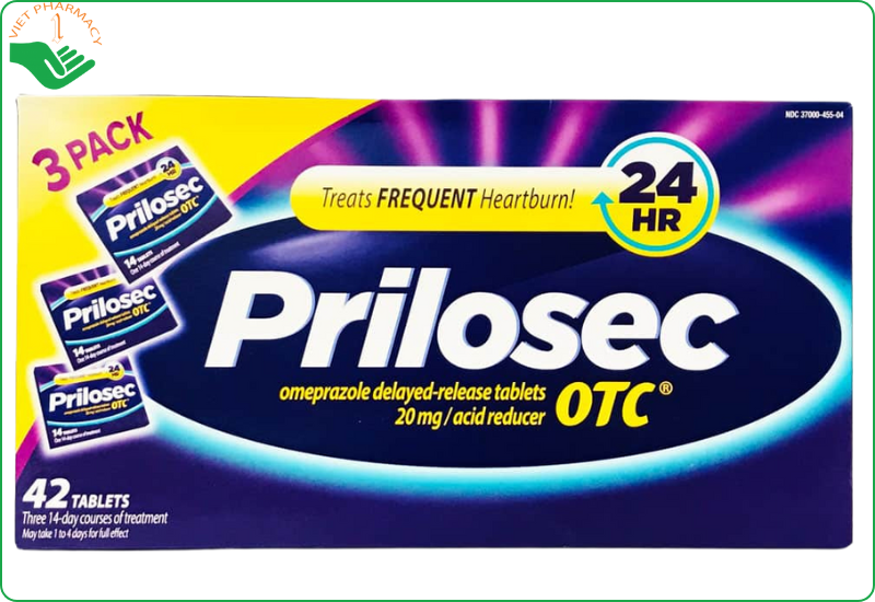 Thuốc chữa trào ngược dạ dày của Mỹ Prilosec OTC