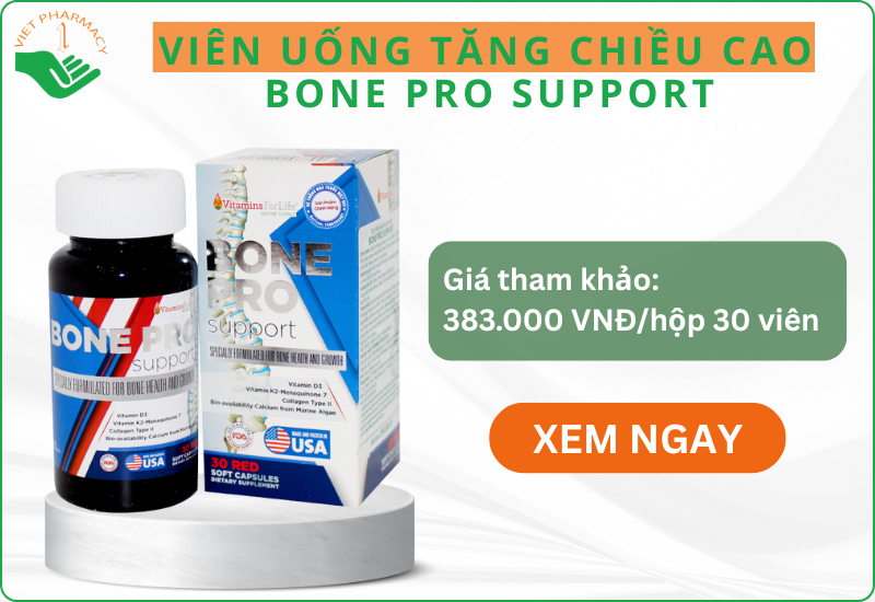 Viên uống hỗ trợ tăng chiều cao cho trẻ và chắc xương Bone Pro Support