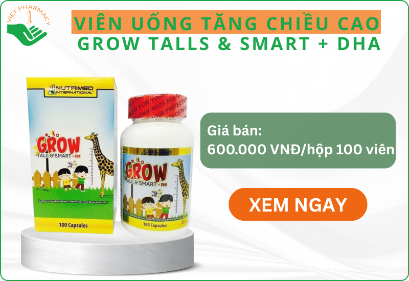 Viên uống tăng chiều cao của Mỹ Grow Talls & Smart + DHA