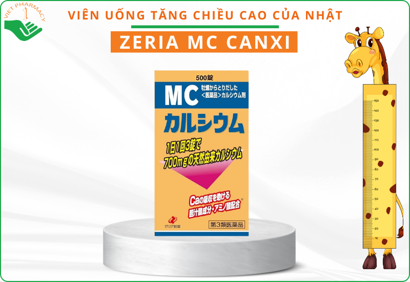 Viên uống tăng chiều cao Nhật Bản Zeria MC Canxi