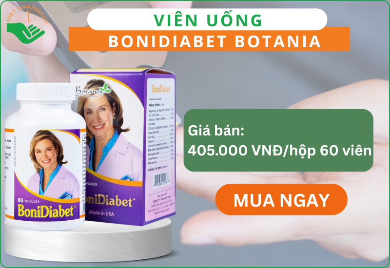 Viên uống BoniDiabet Botania hỗ trợ điều trị bệnh tiểu đường của Mỹ