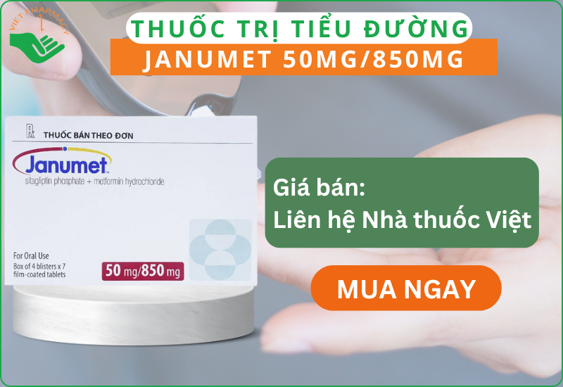 Thuốc trị tiểu đường của Mỹ Janumet 50mg/850mg