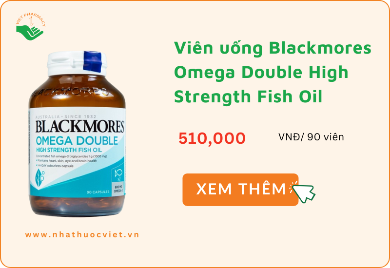 Viên uống bổ mắt Blackmores Omega Double High Strength Fish Oil bổ sung Omega