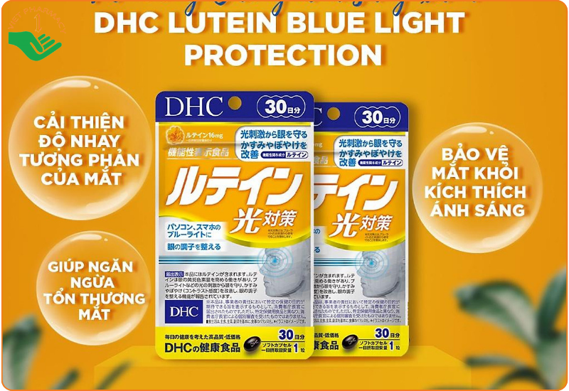 Viên uống hỗ trợ bổ mắt và chống ánh sáng xanh DHC lutein Blue Protection