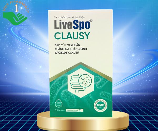 Dung dịch LiveSpo Clausy bổ sung lợi khuẩn, giúp cân bằng hệ vi sinh đường ruột (10 ống x 5ml)