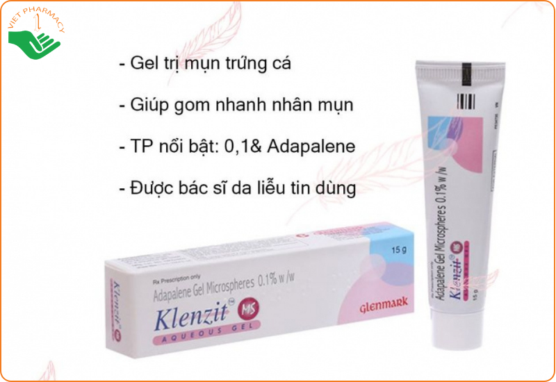 Klenzit MS 15g dùng điều trị các loại mụn như mụn trứng cá, mụn đầu đen, mụn ẩn, mụn bọc, mụn mủ