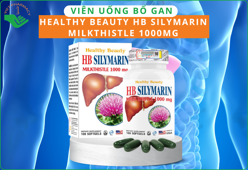 Viên uống bổ gan Healthy Beauty HB Silymarin Milkthistle 1000mg