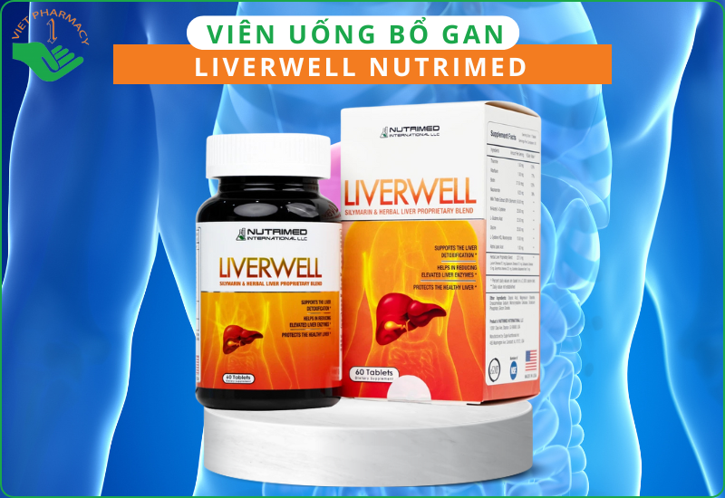 Viên uống hỗ trợ giải độc gan của Mỹ Liverwell Nutrimed