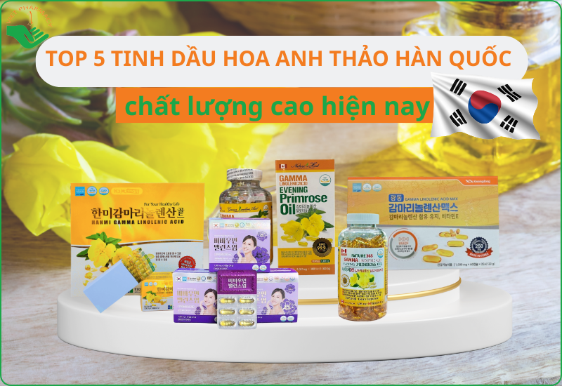 Top 5 viên uống tinh dầu hoa anh thảo Hàn Quốc chất lượng cao hiện nay