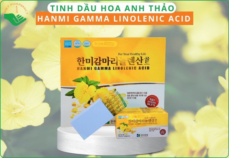 Viên uống tinh dầu hoa anh thảo Hàn Quốc Hanmi Gamma Linolenic Acid