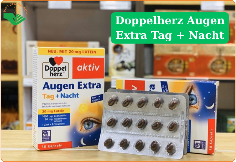 Viên uống bổ mắt Doppelherz Augen Extra Tag + Nacht