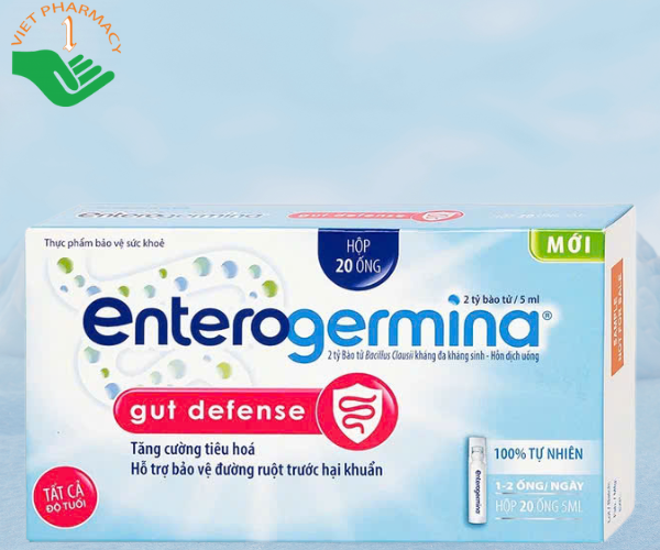 Men vi sinh Enterogermina Gut Defense (Hộp 20 ống x 5ml)