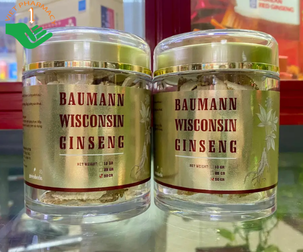 Nhân Sâm Mỹ Baumann Wisconsin dạng thái lát (Hũ 50g)