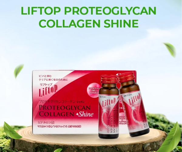 Nước uống Liftop Proteoglycan Collagen Shine hỗ trợ cân bằng nội tiết, chống lão hóa và làm mờ thâm sạm nám da (Hộp 1 lọ 50ml)