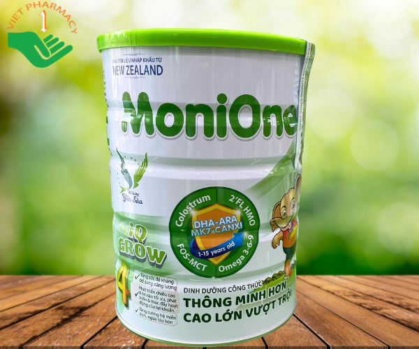 Sữa non MoniOne IQ Grow dinh dưỡng công thức, thông minh vượt trội (Hộp 900gr)