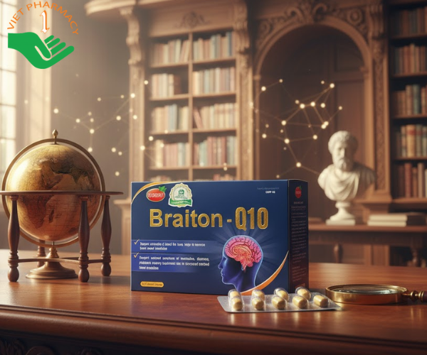 Viên uống Braiton-Q10 Medistar giúp hoạt huyết, tăng tuần hoàn não (Hộp 100 viên)