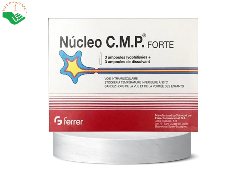 Bột pha tiêm Núcleo C.M.P Forte Ferrer điều trị bệnh về thần kinh ngoại biên (3 cặp ống)