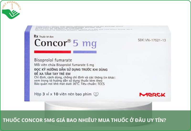 Thuốc Concor 5mg giá bao nhiêu?