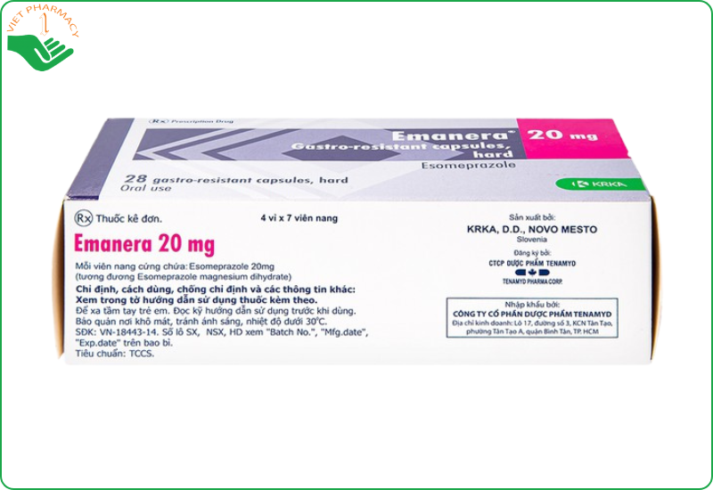 Thông tin về thuốc Emanera 20mg