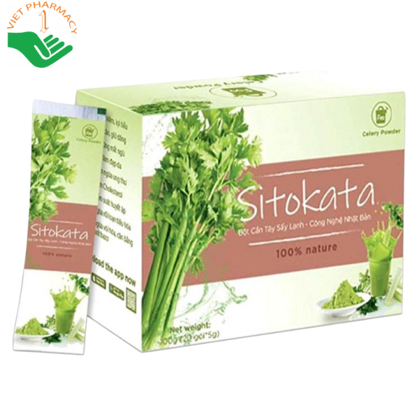 Bột cần tây Sitokata giúp giảm béo, làm giảm mỡ ở má, thúc đẩy chuyển hóa chất béo