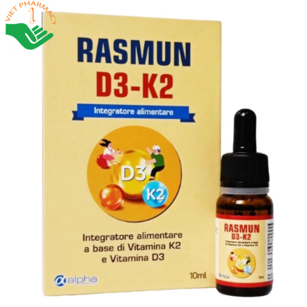 Siro Rasmun D3 K2 hỗ trợ hấp thu canxi