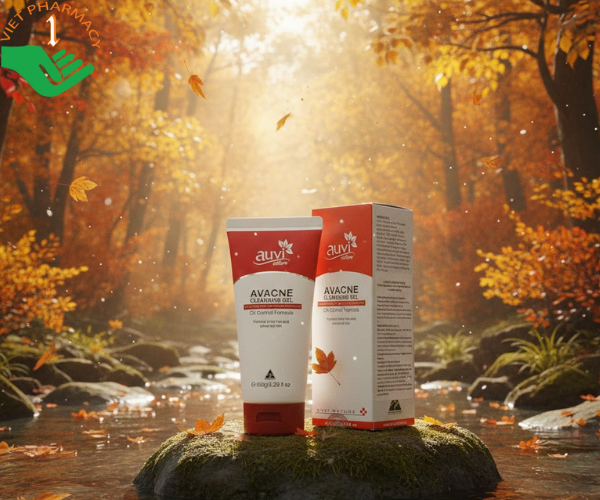 Sữa rửa mặt Auvi Avacne Cleansing giảm nhờn mụn và se khít lỗ chân lông (Tuýp 150g)