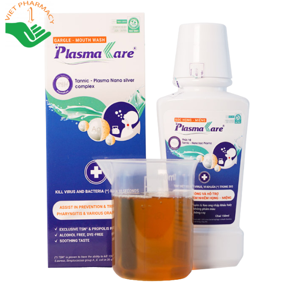 Súc họng-miệng PlasmaKare làm sạch và kháng khuẩn răng miệng