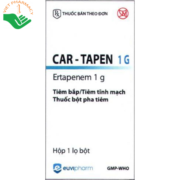 Thuốc Car - Tapen 1g điều trị nhiễm khuẩn ổ bụng phức tạp, tiết niệu