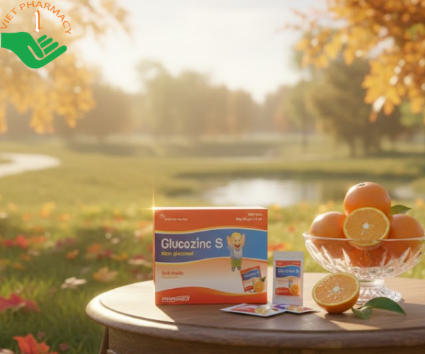 Thuốc Glucozinc S bổ sung kẽm, trị thiếu kẽm (Hộp 30 Gói x 5ml)