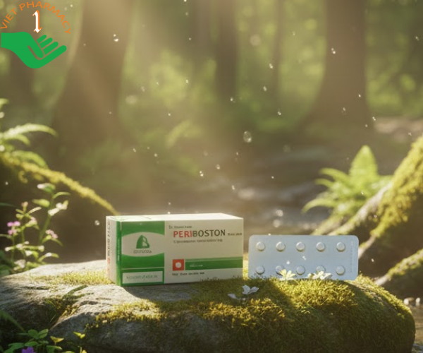 Thuốc Periboston 4mg điều trị dị ứng và ngứa, đau nửa đầu và đau đầu (Hộp 10 vỉ x 10 viên)