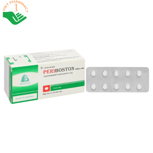 Thuốc Periboston 4mg điều trị dị ứng và ngứa, đau nửa đầu và đau đầu