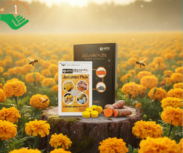 Viên uống Jacumin Plus Sato Yakuhin hỗ trợ bảo vệ niêm mạc dạ dày (Túi 60 viên)
