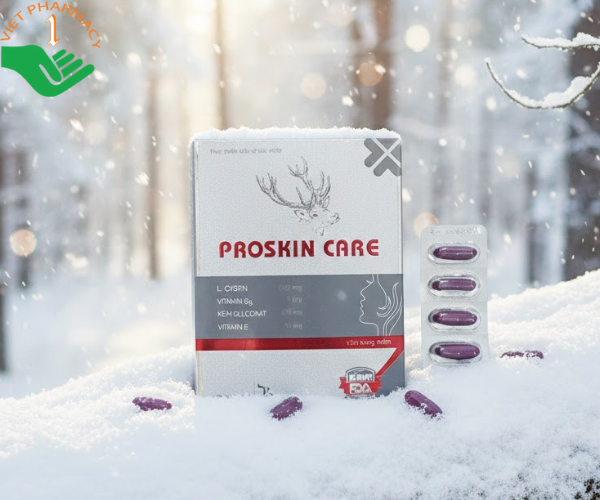 Viên uống Proskin Care hỗ trợ đẹp da, ngăn ngừa lão hóa (Hộp 60 viên)