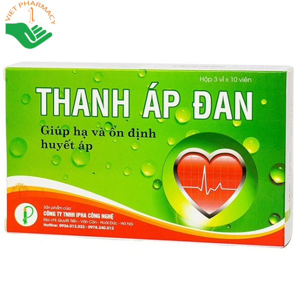 Viên uống Thanh áp đan điều trị hạ huyết áp và giảm mỡ máu