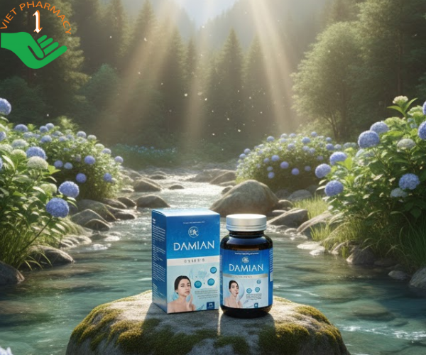 Viên uống trắng da Damian giúp mờ nám, trắng da hiệu quả (Hộp 30 viên)