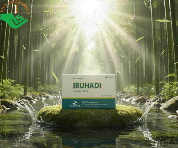 Thuốc Ibuhadi 400mg giảm đau hạ sốt (Hộp 10 vỉ x 10 viên)