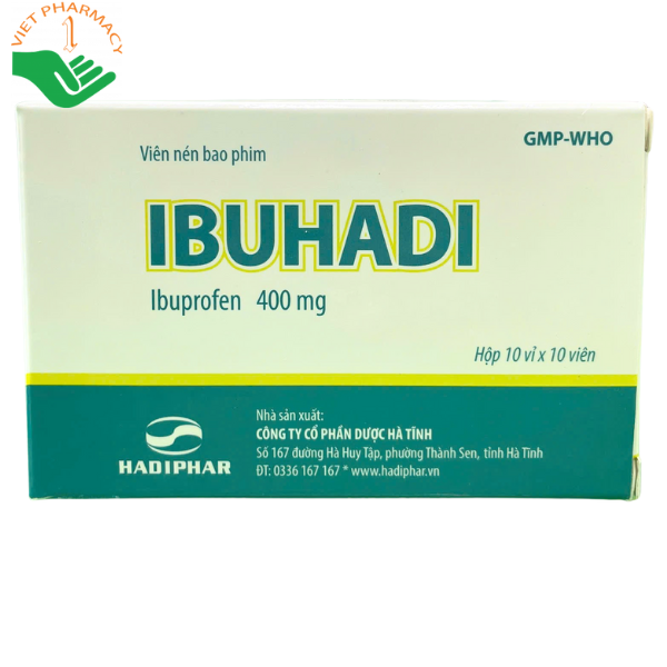 Thuốc Ibuhadi 400mg giảm đau hạ sốt