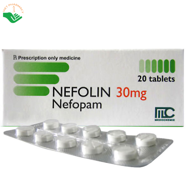 Nefolin 30mg chỉ định trong giảm cơn đau cấp và mãn tính (Hộp 2 vỉ x 10 viên)