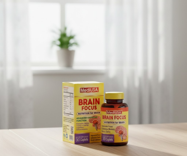 Viên uống Brain Focus MediUSA hỗ trợ trí não, tăng cường trí nhớ (Hộp 1 lọ 30 viên)