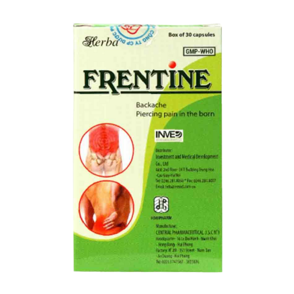 Thuốc trị cơ xương khớp Frentine (Hộp 1 lọ 30 viên)