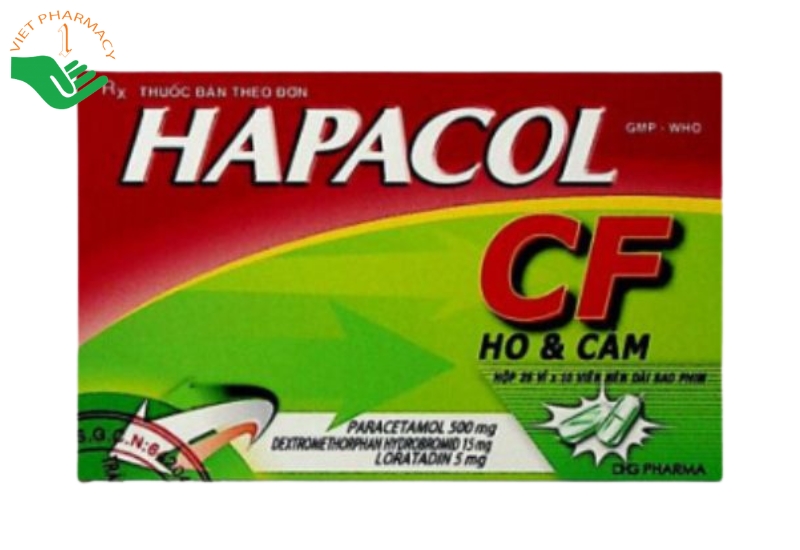 Thuốc Hapacol CF giảm đau và hạ sốt (Hộp 10 vỉ x 5 viên)