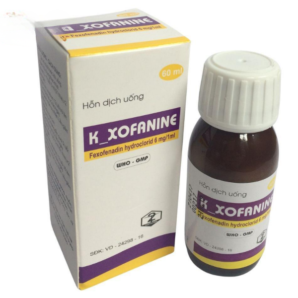 Thuốc K_Xofanine điều trị dị ứng (Hộp 1 lọ 60ml)