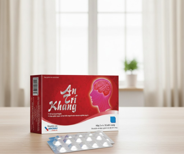 Viên uống hỗ trợ tuần hoàn máu não An Trí Kha tăng sức bền mạch (Hộp 3 vỉ x 10 viên)