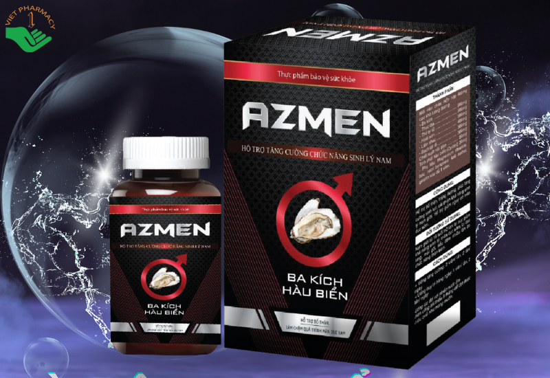 Viên uống Azmen hỗ trợ tăng cường sinh lý (Hộp 1 lọ x 30 viên)