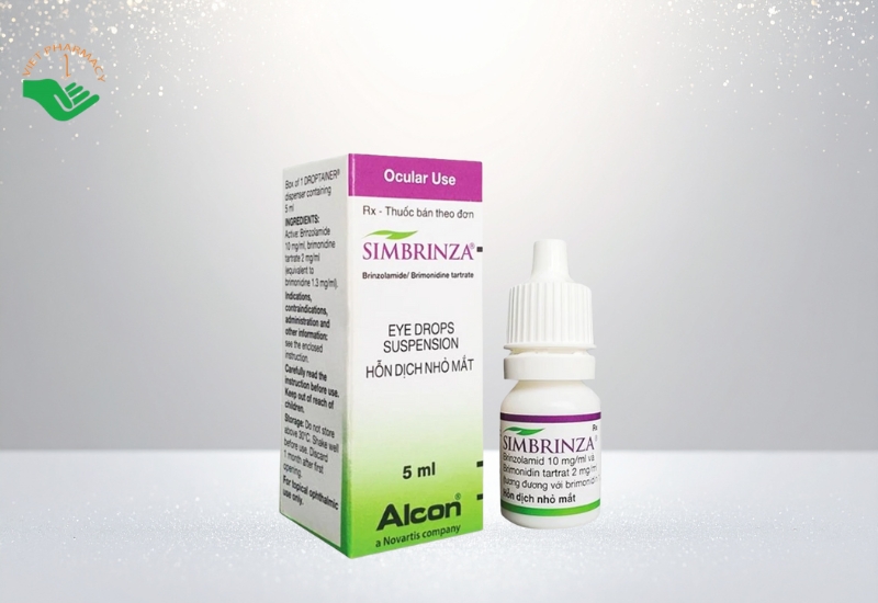 Simbrinza chỉ định điều trị giảm áp lực nội nhãn