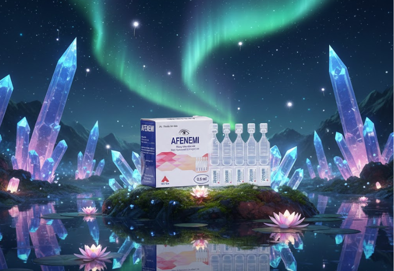 Thuốc Afenemi 0,5ml điều trị khô mắt, rối loạn biểu mô giác mạc (Mỗi vỉ 5 ống nhựa)