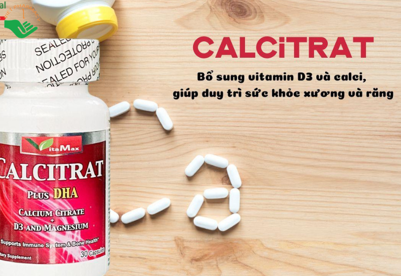 Calcitrat hỗ trợ xương răng chắc khỏe, bổ sung canxi và vi chất cho phụ nữ mang thai (Hộp 1 lọ x 30 viên)
