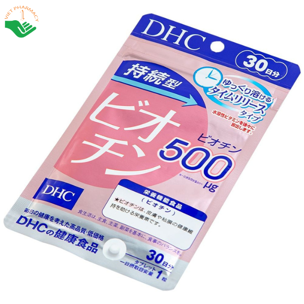 DHC Sustained Release Biotin hỗ trợ bổ sung biotin, nuôi dưỡng và bảo vệ da, tóc (30 viên)