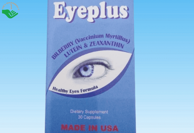 Eyeplus tăng cường chức năng thị lực, bảo vệ mắt khỏi nguy cơ mắc bệnh cận thị, đục thuỷ tinh thể, thoái hoá võng mạc (Lọ 30 viên)