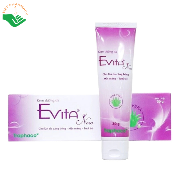 Kem dưỡng da Traphaco Evita New dưỡng ẩm, làm mềm, chống lão hóa da (Tuýp 30g)